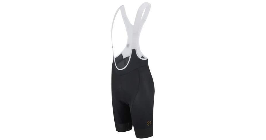 Studio photograph of Orro's Bib Shorts on a white backdrop