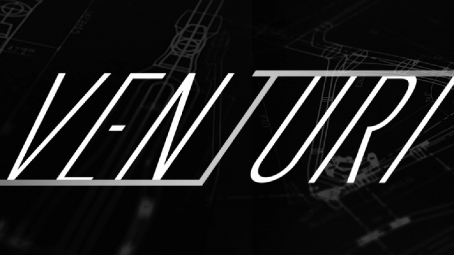 White Venturi logo on a black backdrop